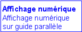 Zone de Texte: Affichage numrique
Affichage numrique sur guide parallle 
