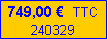 Zone de Texte: 749,00 �  TTC240329