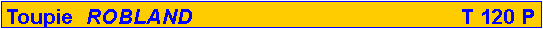 Zone de Texte: Toupie  ROBLAND                                             T 120 P