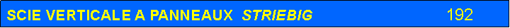 Zone de Texte: SCIE VERTICALE A PANNEAUX  STRIEBIG                            192