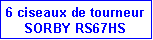Zone de Texte: 6 ciseaux de tourneur SORBY RS67HS